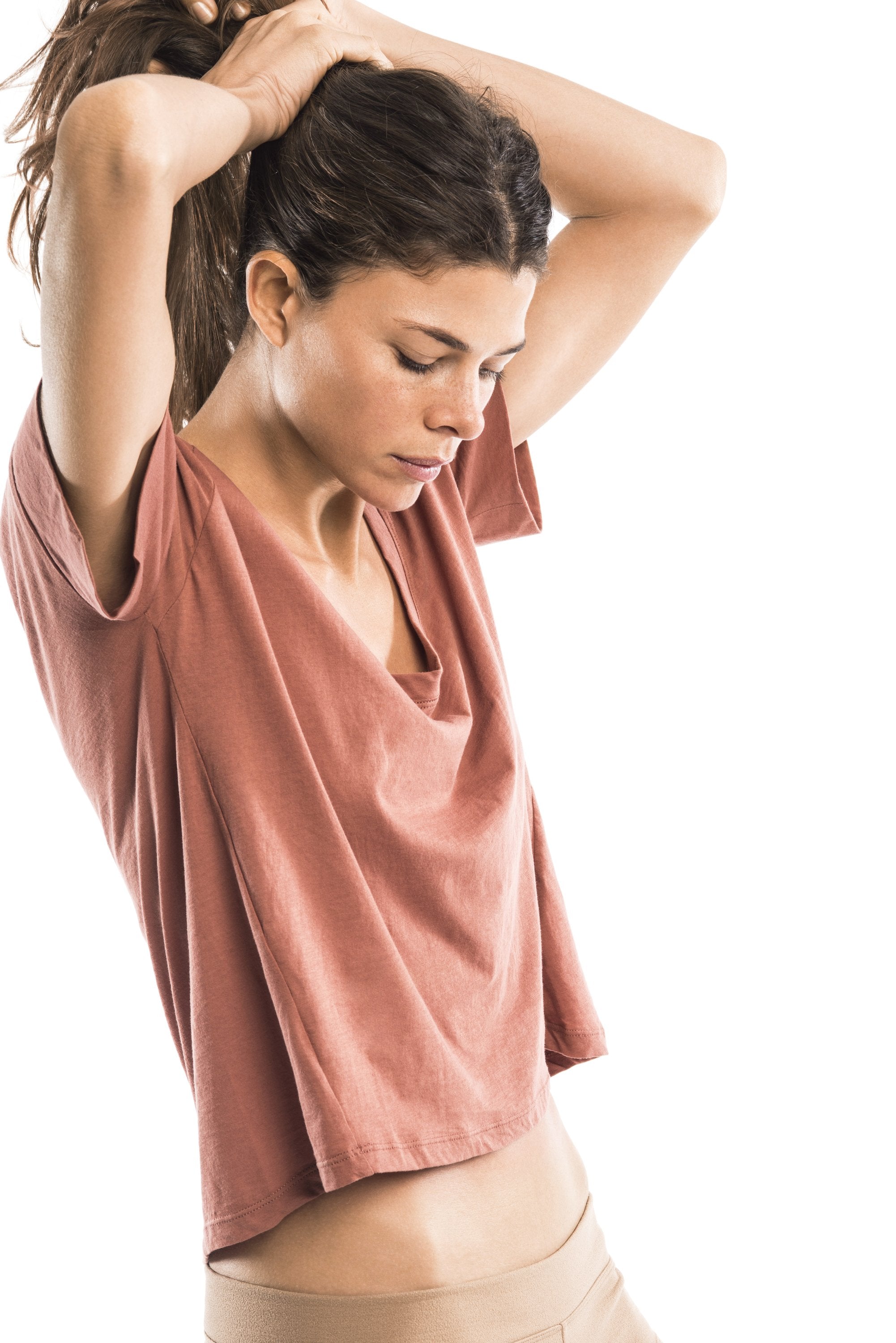 Linen Rose Baseball Tee – MeshYoga